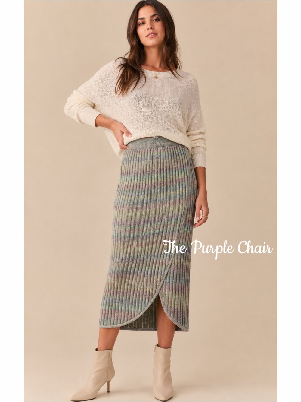 DAILY PRACTICE ANTHROPOLOGIE NWT Ribbed Knit Midi Skirt S